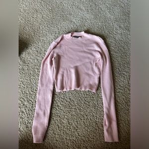 pink brandy melville long sleeve light sweater!